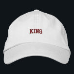 Timeless Khaki Cap Niedlich Royal King Embroidery Bestickte Baseballkappe<br><div class="desc">Der bestickte "King"-Text fügt diesem weißen Baumwollhut eine fette Touch hinzu. Mit einem verstellbaren Gurtband für die perfekte Passform, ist es eine großartige Möglichkeit, Ihren Stil mit einem Regal-Flair zu präsentieren.</div>