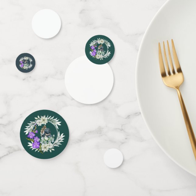 Timeless love story dark teal konfetti (Gruppe)