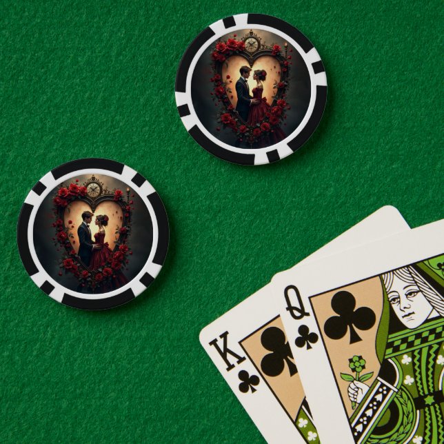 Timeless Love –Victorian Gothic Wedding Collection Pokerchips (Pokertisch (doppelt))