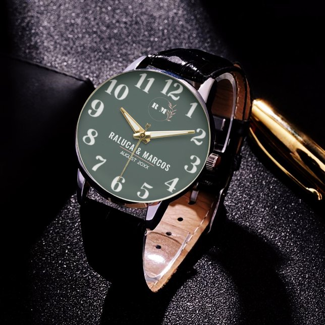 Timeless Minimalist Customizable Couple name   Armbanduhr (Von Creator hochgeladen)