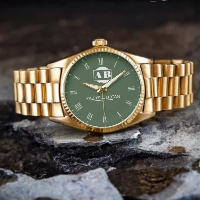 Timeless Minimalist Customizable Couple’s name   Armbanduhr (Von Creator hochgeladen)