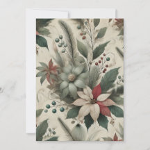 Timeless Poinsettia Weihnachtskarte