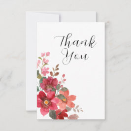 Timeless Red Wedding Dankeskarte