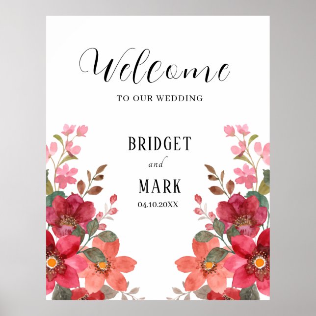 Timeless Red Wedding Poster (Vorne)