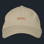 Timeless Style Hat Khaki King anpassbare Herrenkap Bestickte Baseballkappe<br><div class="desc">Classic & Regal: Dieses khaki Baumwollkappen bestickt mit "King" im klassischen Schriftart und bietet eine Mischung aus zeitlosem Stil und alltäglichem Komfort. Durch die verstellbare Bauweise ist sie für den Alltag geeignet.</div>