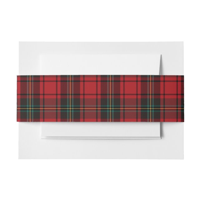 Timeless Tartan Plaid Red Black Ralph Christmas Einladungsbanderole (Vorderseite Beispiel)