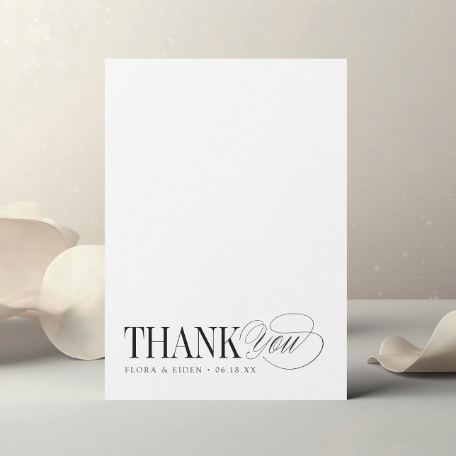 Timeless Thank You Personalized Stationery Mitteilungskarte (Timeless Thank You Personalized Stationery Note Card)