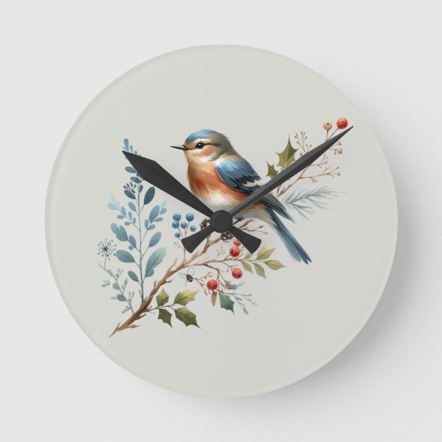 Timeless Tweet Runde Wanduhr (Vorderseite)