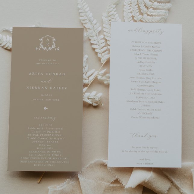 Timeless Vines Monogram Crest Beige Programm (Von Creator hochgeladen)