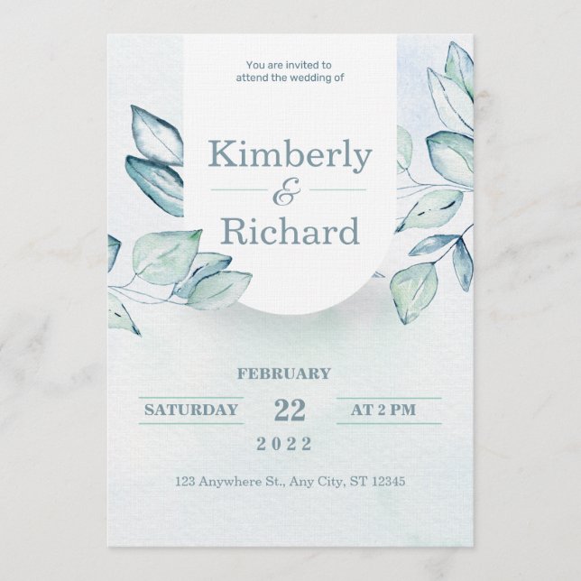 Timeless Wedding Invitation | Elegant Minimal  Einladung (Vorderseite)