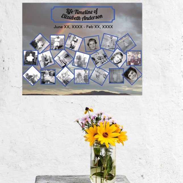 Timeline-FotoCollage mit Regenbogen-Poster Poster (Von Creator hochgeladen)