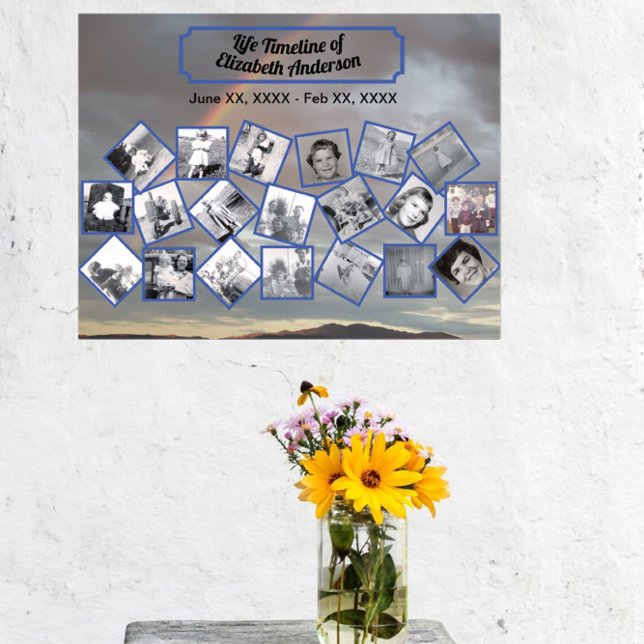 Timeline-FotoCollage mit Regenbogen-Poster Poster (Von Creator hochgeladen)