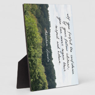 Timely Zitat von Abraham Lincoln Fotoplatte