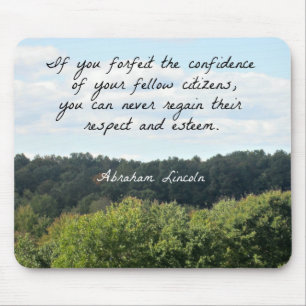 Timely Zitat von Abraham Lincoln Mousepad