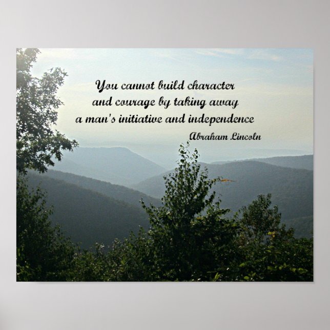 Timely Zitat von Abraham Lincoln Poster (Vorne)