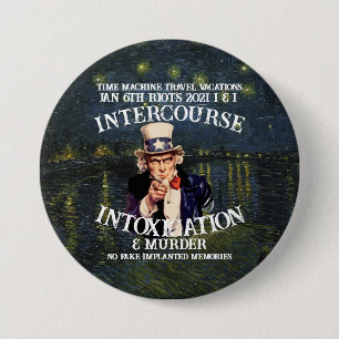 TimeMachine-Reisen Urlaub 6. Januar Unruhen Trump Button