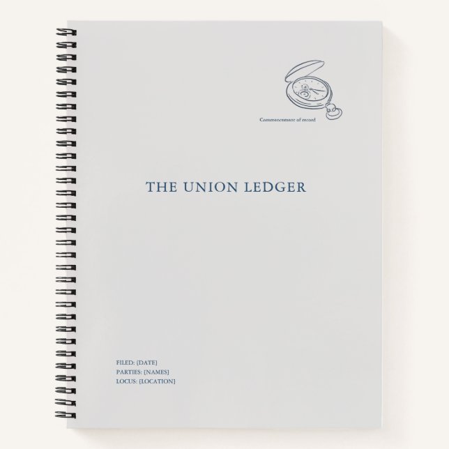 Timepiece- Minimalist Marriage Union Notebook Notizbuch (Vorderseite)