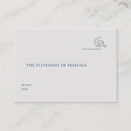 Timepiece- Minimalist Marriage Witness Enclosure Begleitkarte