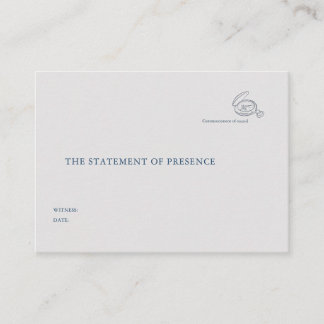 Timepiece- Minimalist Marriage Witness Enclosure Begleitkarte