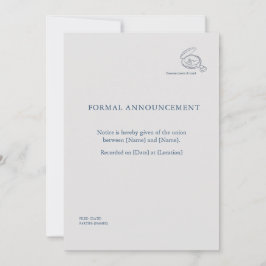 Timepiece- Minimalist Union Announcement  Einladung