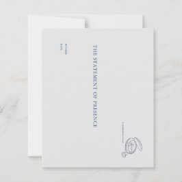 Timepiece- Minimalist Wedding Witness Notecards 