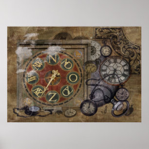 Timepiece-Thema und Veränderungen Poster