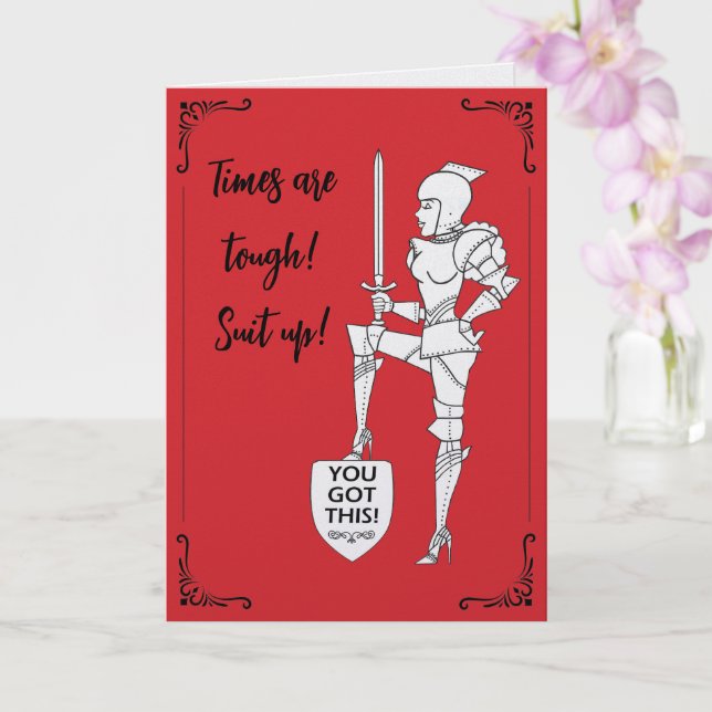 "Times Are Tough - Suit Up!"  Card Karte (Orchidee)