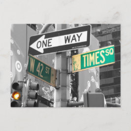 Times Square B&W Postkarte
