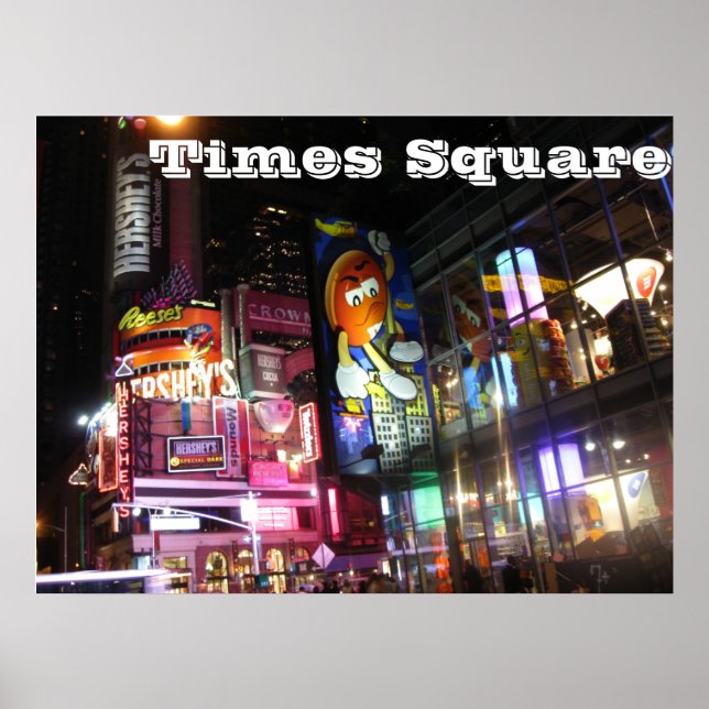 Times Square bei Nacht Poster (Vorne)