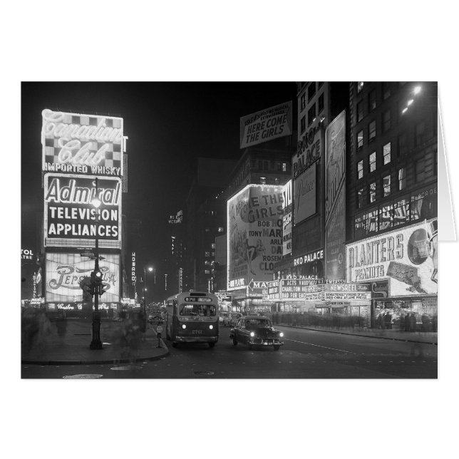 Times Square in der Nacht, 1953 (Vorderseite (Horizontal))
