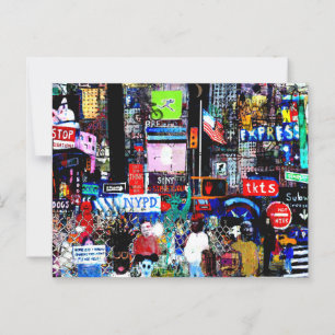 Times Square nachts Postkarte