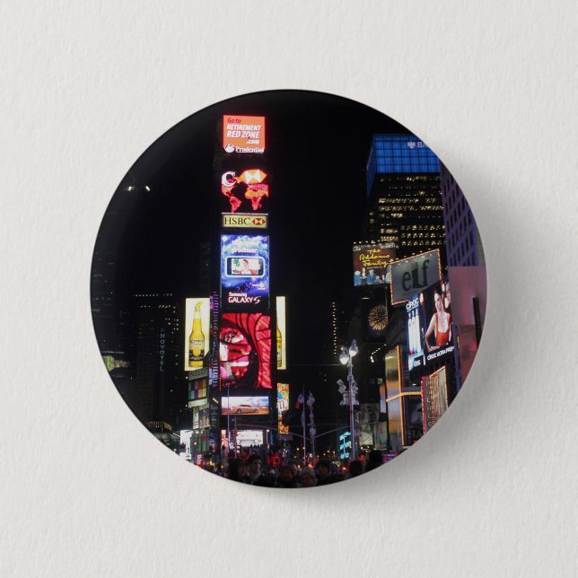 Times Square New York City Button (Vorderseite)