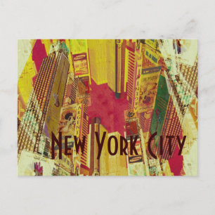 Times Square, New York City Collage Postkarte