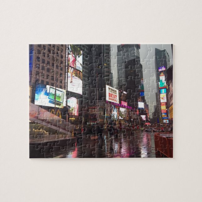 Times Square New York City NYC Neon Signs Foto Puzzle (Horizontal)