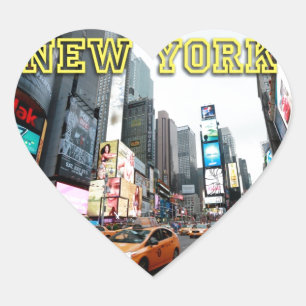 Times Square New York City USA Herz-Aufkleber