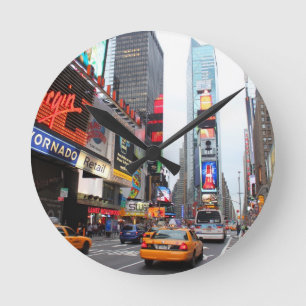 Times Square, New York City, USA Runde Wanduhr
