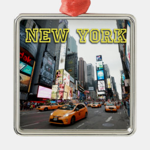 Times Square New York City USA Silbernes Ornament