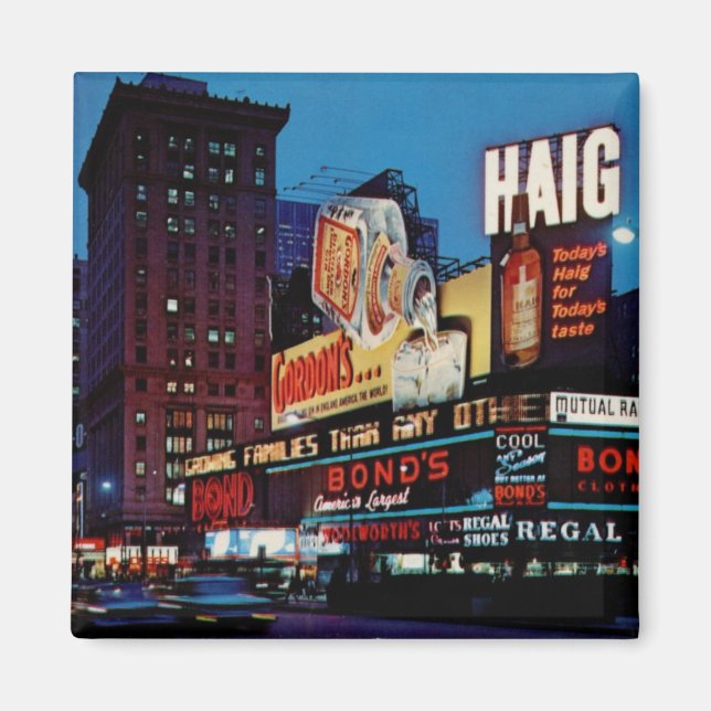 Times Square, New York City Vintag Magnet (Vorne)