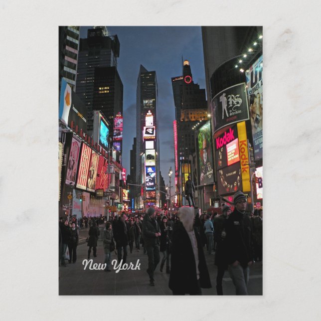 Times Square New York Postcard Postkarte (Vorderseite)