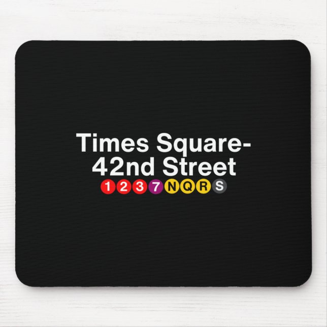 Times Square New York Subway Station Signs, Nyc Tr Mousepad (Vorne)