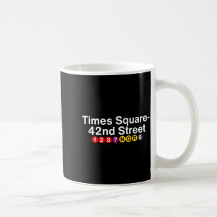 Times Square New York U-Bahn-Stationsschilder, Nyc Kaffeetasse