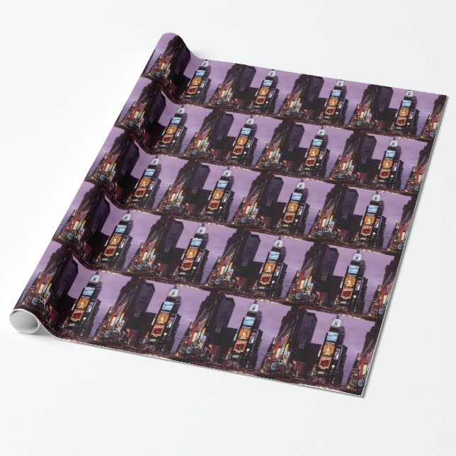 Times Square-New- YorkSkyline nachts Geschenkpapier (Ungerollt)