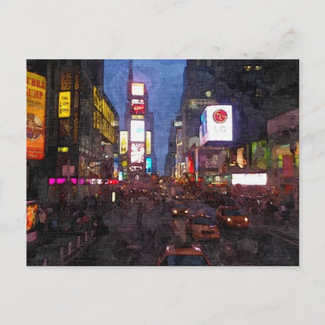 Times Square NY Postkarte (Vorderseite)