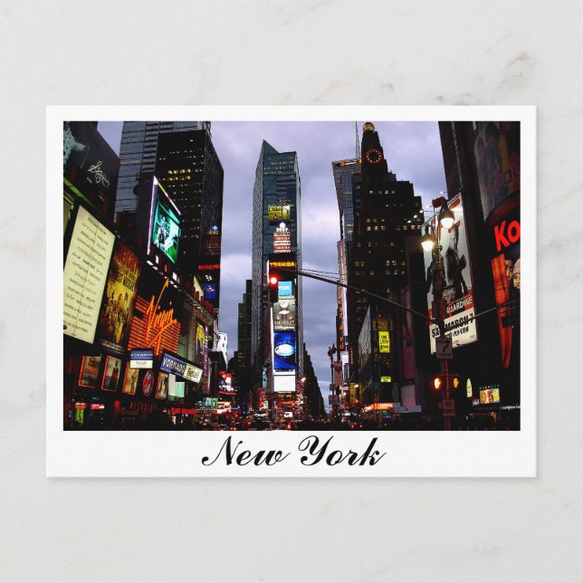 Times Square Postcard New York Souvenir Card Postkarte (Vorderseite)