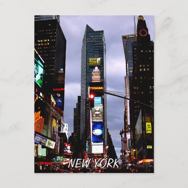 Times Square Postcard New York Souvenir Card Postkarte (Vorderseite)