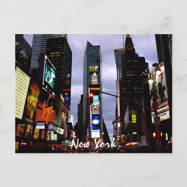 Times Square Postcard New York Souvenir Card Postkarte (Vorderseite)