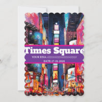 Times Square Reise-Postkarte, Times Square Postkar