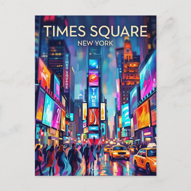 Times Square USA Postkarte (Vorderseite)