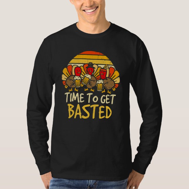 Times to Get Basted Thanksgiving Turkey Men Women T-Shirt (Vorderseite)