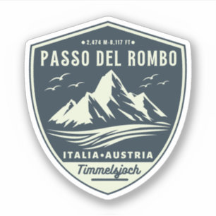 Timmelsjoch - Passo del Rombo Motorbike-Tour Aufkleber